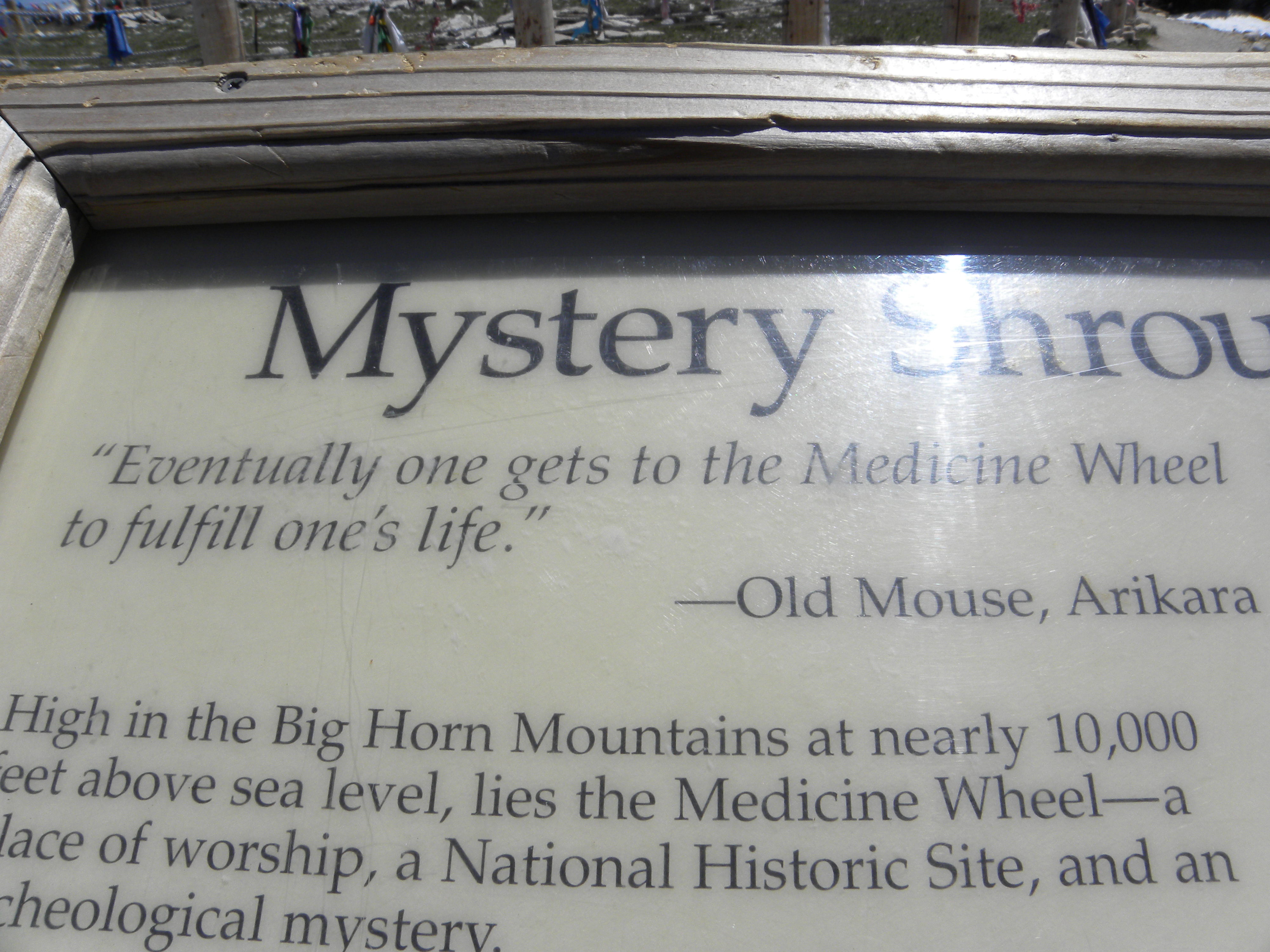 Medicine Wheel signage