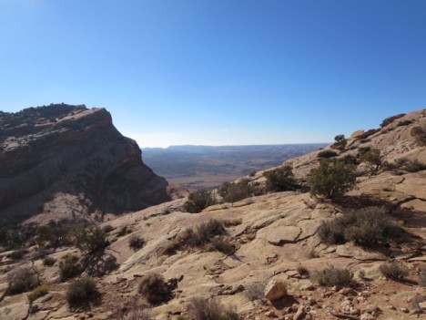 The location of this artwork.  This is at the very top of Comb Ridge with a view to the San Juan River miles below